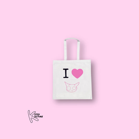 I HEART KITTY: MINI TOTE BAG