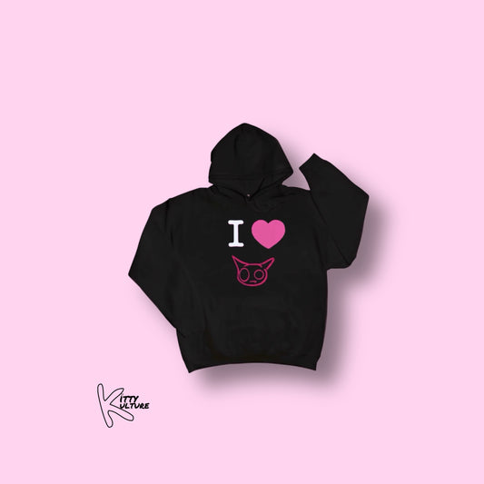 I HEART KITTY: HOODIE
